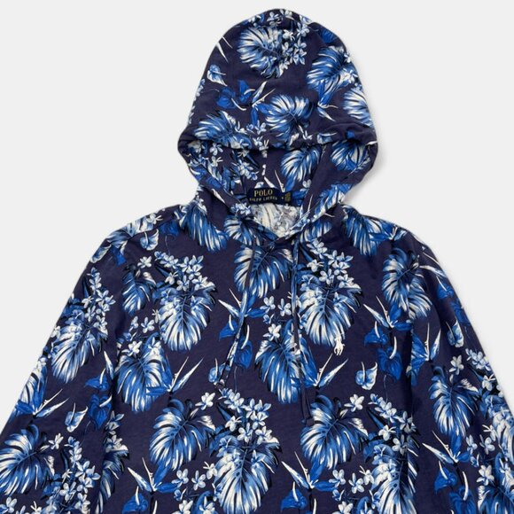Polo Sport Ralph Lauren Tropical Hawaiian Light Hooded Sweatshirt Hoodie Men's M - Picture 2 of 10